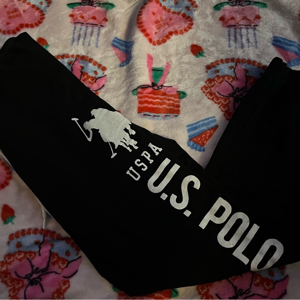 Polo by Ralph Lauren Black Joggers with White Logo